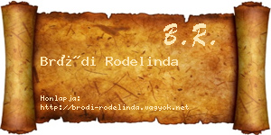 Bródi Rodelinda névjegykártya